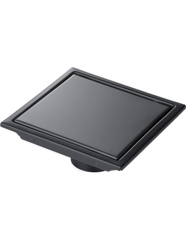 Desagüe de Ducha SaniteModar 15x15 cm Acero Inoxidable Negro Mate
