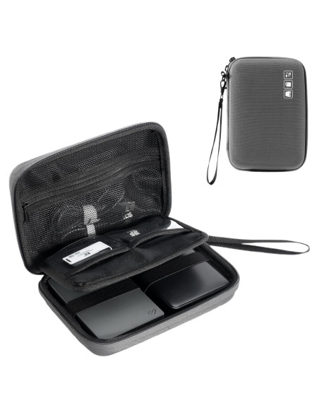 Funda ProCase para 2 Discos Duros Externos 2.5" Gris Oscuro