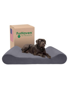 Cama para Perros Furhaven Luxe Lounger Gris 106.68x147.32cm
