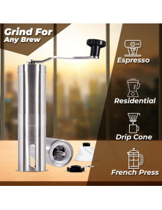 Molino de Café Manual EZE Homegoods Acero Inoxidable 220g 2