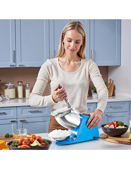 Máquina Trituradora de Hielo VEVOR 130kg/h 300W Azul