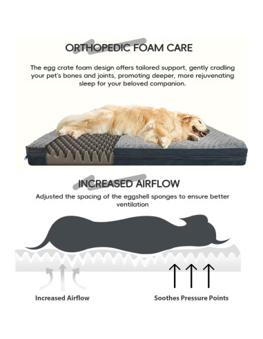 Cama para Perros Grande Sytopia 106.68x76.2cm Lavable Impermeable