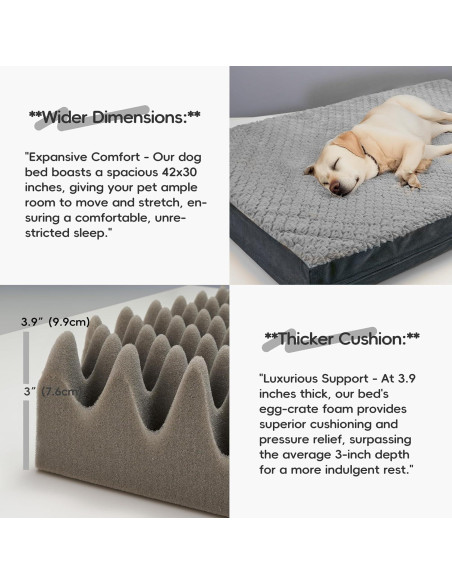 Cama para Perros Grande Sytopia 106.68x76.2cm Lavable Impermeable