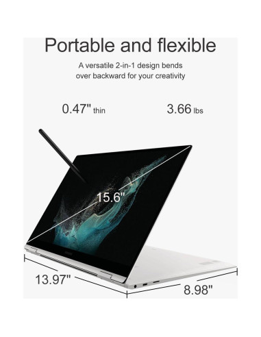 Laptop 2-en-1 Samsung Galaxy Book2 Pro 360 15.6" FHD, i7, 16GB RAM, 1TB SSD