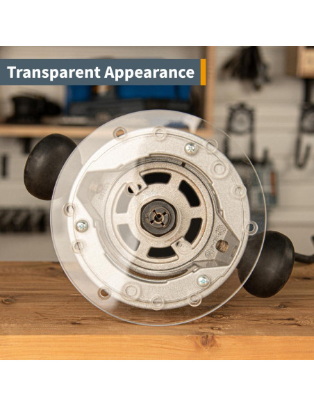 Placa Base Router POWERTEC 16.5 cm Acrílico Transparente con Pin