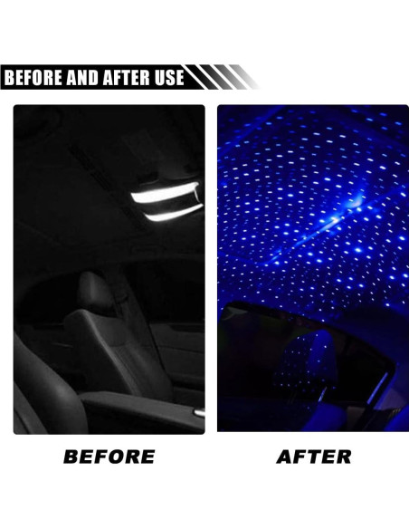 Luces de Techo Estrella USB JOYCOURT 20.34cm Rojo/Púrpura Azul