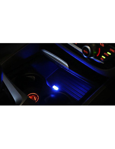 Kit de Iluminación LED Interior USB iJDMTOY Azul 2 LEDs