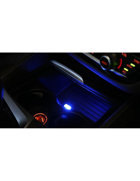 Kit de Iluminación LED Interior USB iJDMTOY Azul 2 LEDs