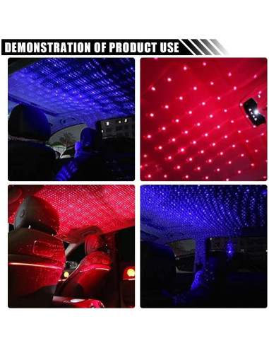 Luces de Techo Estrella USB JOYCOURT 20.34cm Rojo/Púrpura Azul