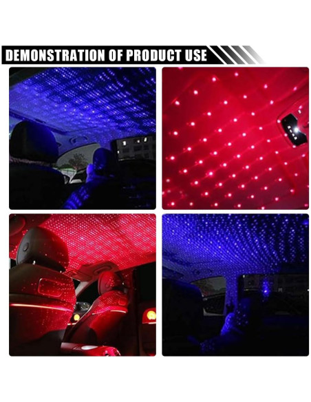 Luces de Techo Estrella USB JOYCOURT 20.34cm Rojo/Púrpura Azul