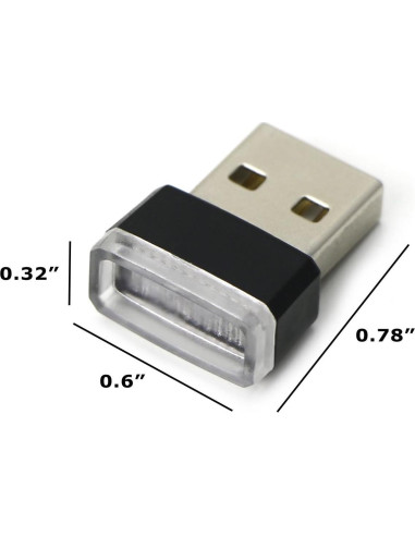 Kit de Iluminación LED Interior USB iJDMTOY Azul 2 LEDs