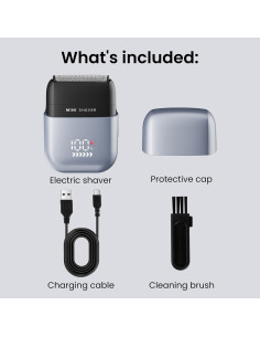 Afeitadora eléctrica Tmeefee mini portátil 3 cuchillas IPX7 2