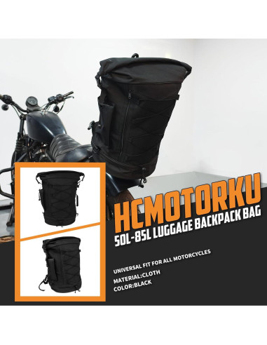 Bolsa de Viaje Sissy Bar HCmotorku 50L-80L Impermeable