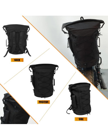 Bolsa de Viaje Sissy Bar HCmotorku 50L-80L Impermeable