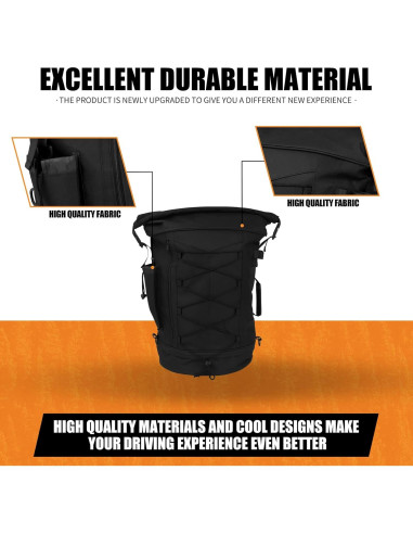 Bolsa de Viaje Sissy Bar HCmotorku 50L-80L Impermeable