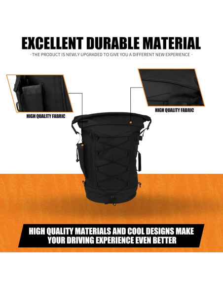 Bolsa de Viaje Sissy Bar HCmotorku 50L-80L Impermeable