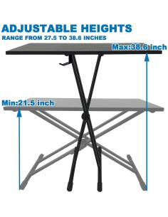 Soporte de Mesa DJ Portátil Doble-X 35" x 17.3" Ajustable 2