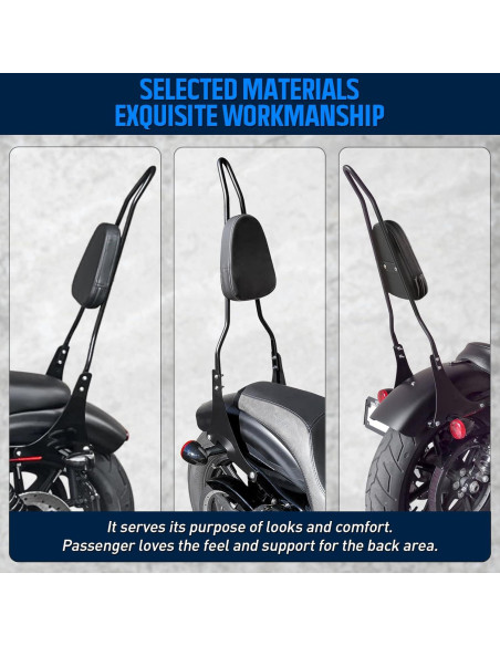 Respaldo para Pasajero Sissy Bar Benlari 2004-2024 Harley Sportster
