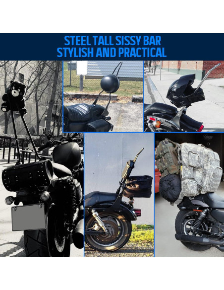Respaldo para Pasajero Sissy Bar Benlari 2004-2024 Harley Sportster