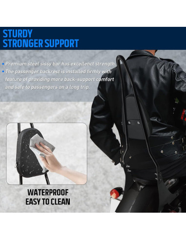Respaldo para Pasajero Sissy Bar Benlari 2004-2024 Harley Sportster
