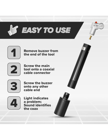Probador de Continuidad Coaxial EL CIMPLE CO con Tono 12V