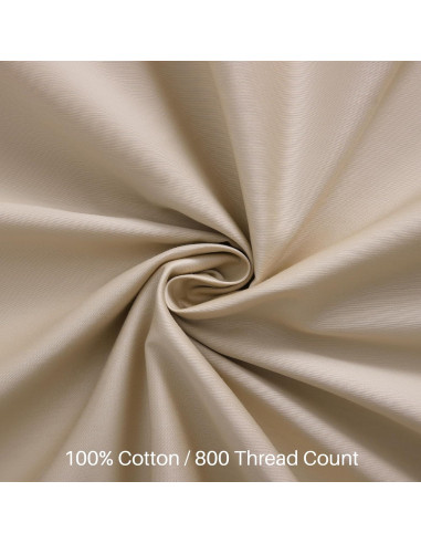 Funda de Almohada Corporal Oubonun 800 Hilos 53x137 cm Beige