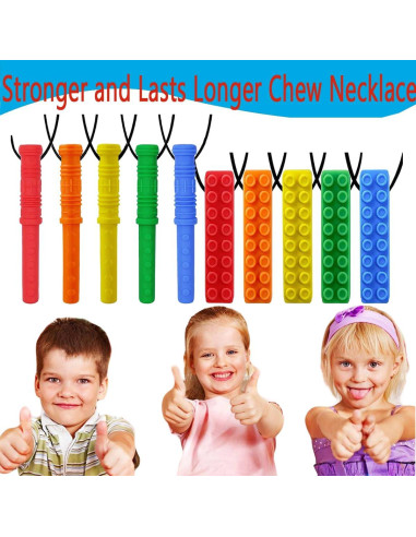 Collar Masticable Sensorial GNAWRISHING 10 Piezas Silicona