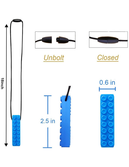 Collar Masticable Sensorial GNAWRISHING 10 Piezas Silicona