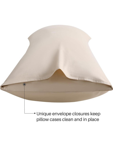 Funda de Almohada Corporal Oubonun 800 Hilos 53x137 cm Beige