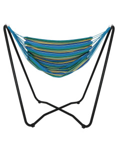 Silla Hamaca Colgante Sunnydaze con Soporte Ahorra Espacio