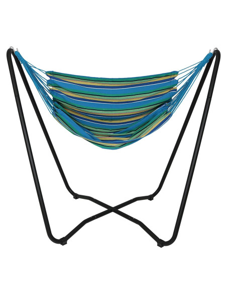 Silla Hamaca Colgante Sunnydaze con Soporte Ahorra Espacio