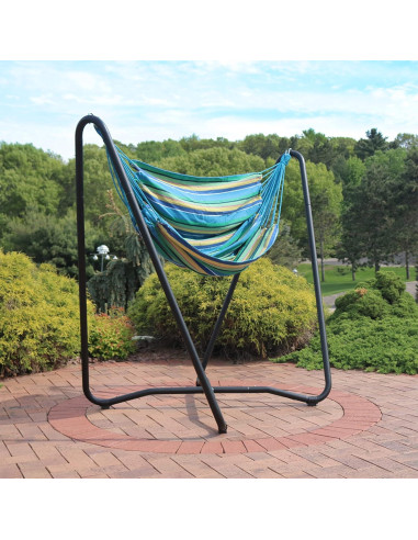 Silla Hamaca Colgante Sunnydaze con Soporte Ahorra Espacio