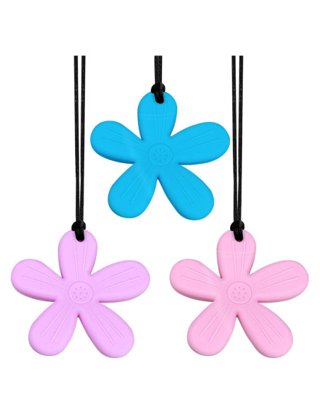 Collares de Dentición de Silicona 3 Piezas para Autismo
