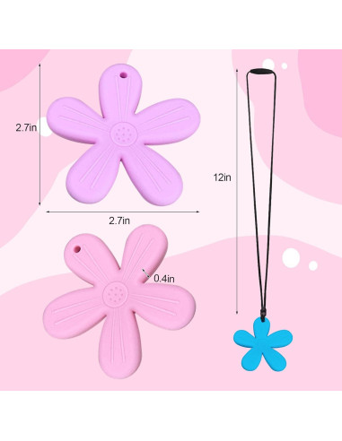 Collares de Dentición de Silicona 3 Piezas para Autismo