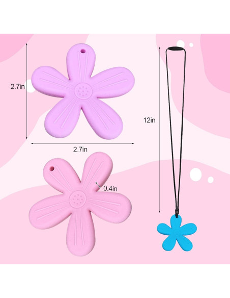 Collares de Dentición de Silicona 3 Piezas para Autismo