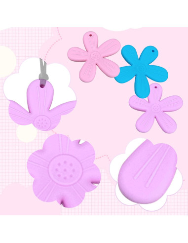 Collares de Dentición de Silicona 3 Piezas para Autismo