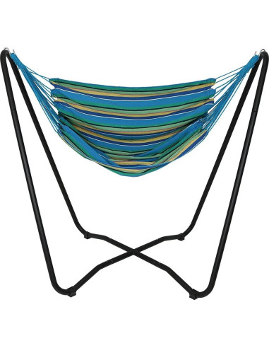 Silla Hamaca Colgante Sunnydaze con Soporte Ahorra Espacio