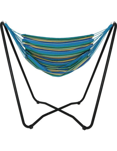 Silla Hamaca Colgante Sunnydaze con Soporte Ahorra Espacio
