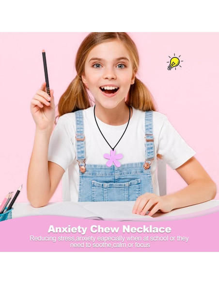 Collares de Dentición de Silicona 3 Piezas para Autismo