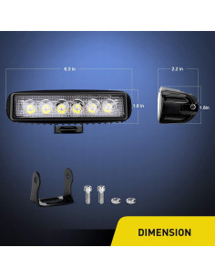 Luces LED Nilight 18W Spot con Kit de Cableado Off Road 2