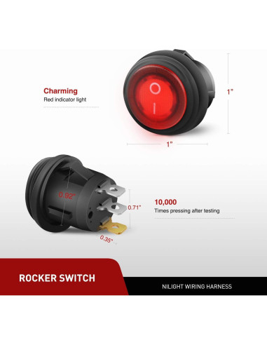 Luces LED Nilight 18W Spot con Kit de Cableado Off Road
