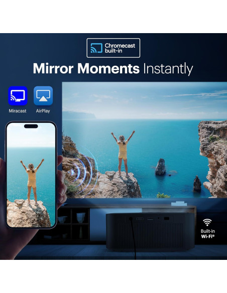 Proyector Inteligente Kodak Flik X20 1080p, 300 Lúmenes, Wi-Fi, Bluetooth