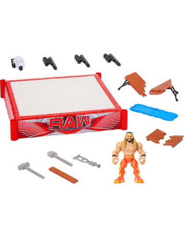 Set de Juego WWE Knuckle Crunchers Mattel con Ring y Seth Rollins