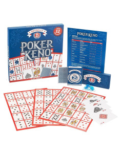 Juego de Keno de Póker Brybelly con 24 Tableros y Fichas