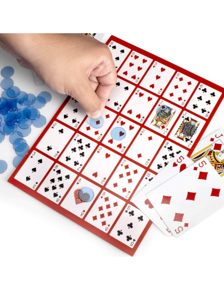 Juego de Keno de Póker Brybelly con 24 Tableros y Fichas
