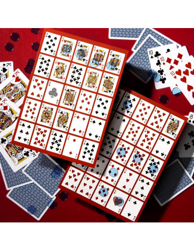 Juego de Keno de Póker Brybelly con 24 Tableros y Fichas