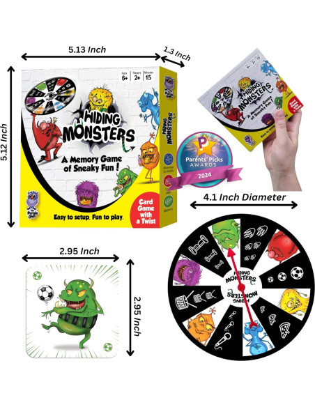 Juego de Cartas de Memoria Escondiendo Monstruos DIDAYO 6+