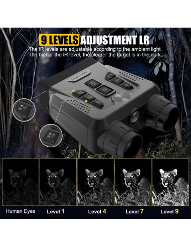 Binoculares de Visión Nocturna GOSALISU 4K 10X Zoom Infrarrojos