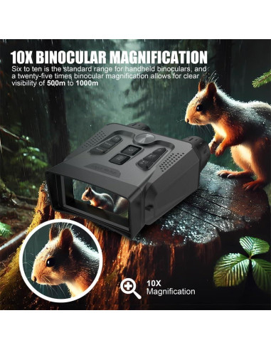 Binoculares de Visión Nocturna GOSALISU 4K 10X Zoom Infrarrojos
