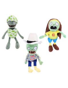 3 Juguetes de Peluche Plantas vs Zombies BASHERISE - Regalo Ideal